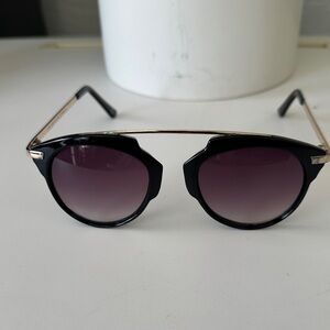 Call It Spring Stylish Black and Gold Sunglasses.